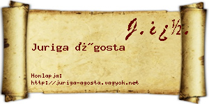 Juriga Ágosta névjegykártya